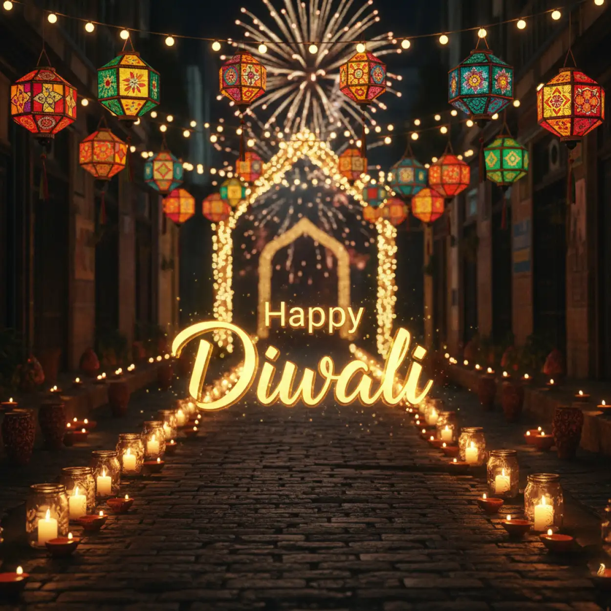 Free Download Happy Diwali Greetings Card Online - High Quality Happy Diwali Background