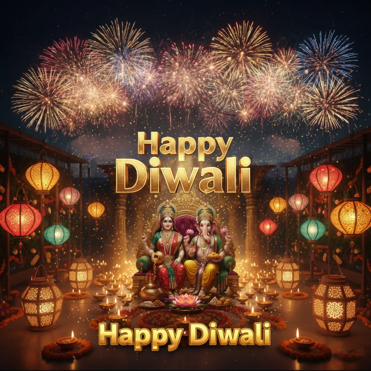 Free Download Happy Diwali Lakshmi Ganesh Hd Wallpaper 2025 - High Quality Happy Diwali With Lakshmi Background