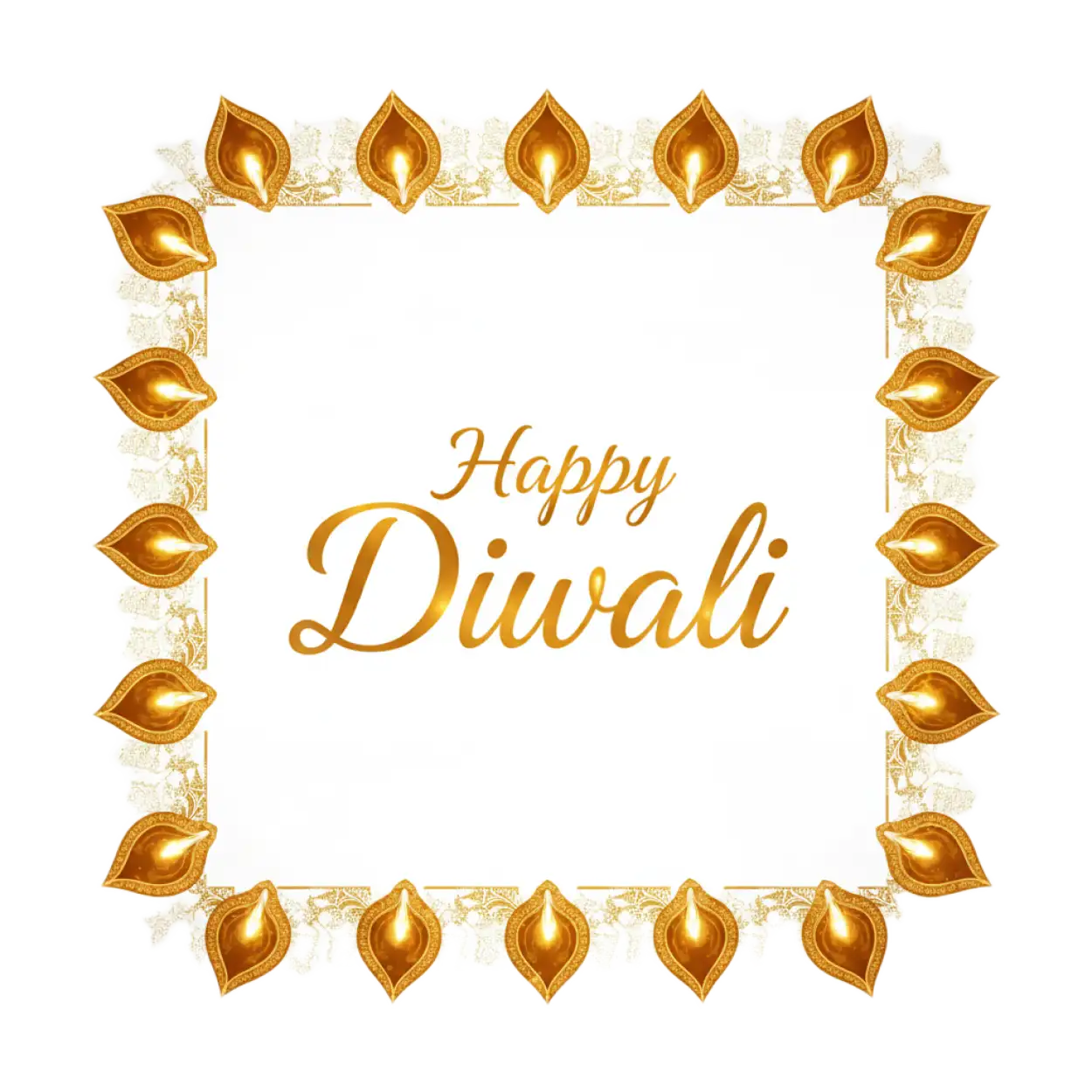 Free Download Happy Diwali Png With Indian Traditional Pattern - High Quality Happy Diwali Png PNG Image