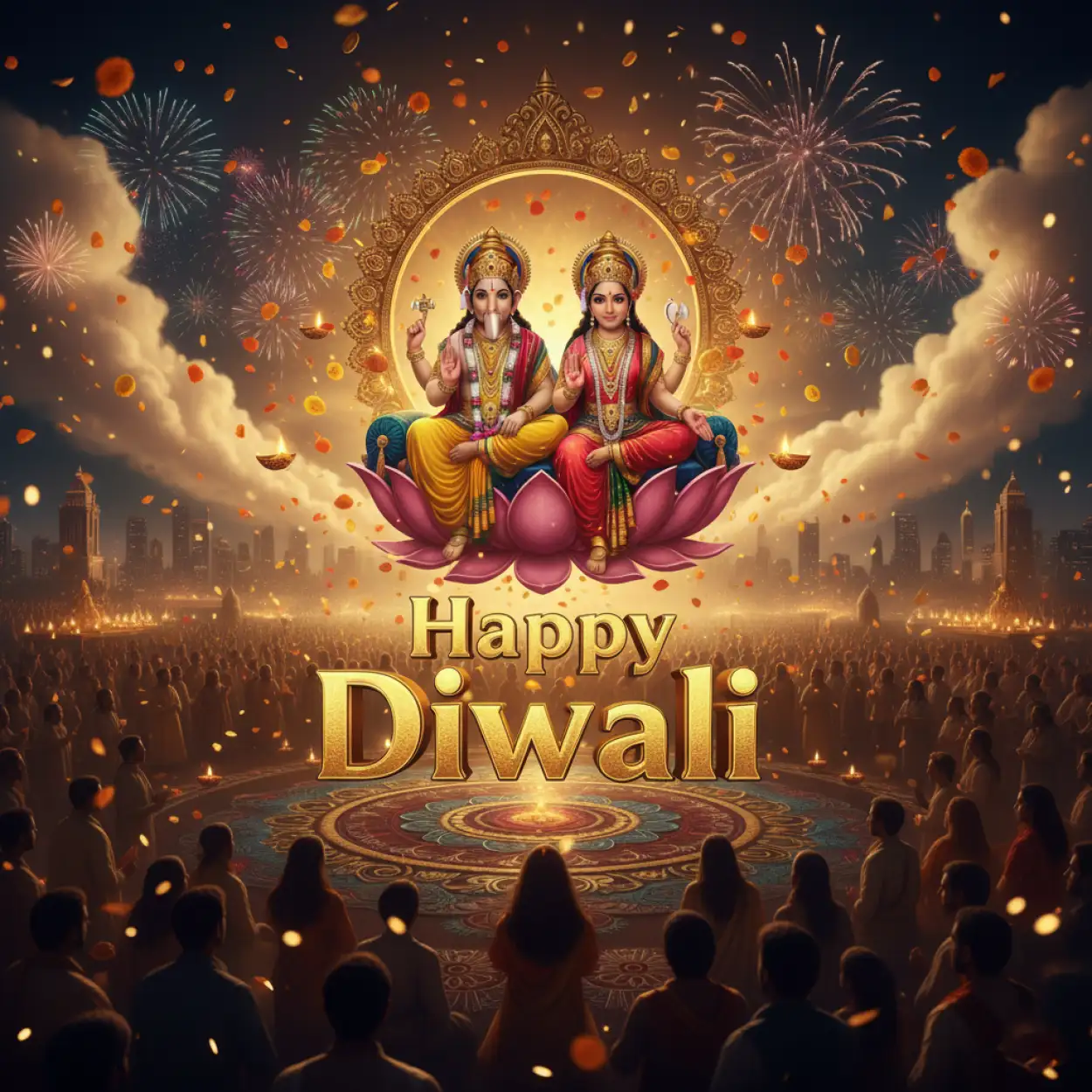 Happy Diwali Shubh Deepavali With Lakshmi Ganesh Hd - Royalty Free Happy Diwali With Lakshmi Image | Pngmagic Free Download Happy Diwali Shubh Deepavali With Lakshmi Ganesh Hd - High Quality Happy Diwali With Lakshmi Background