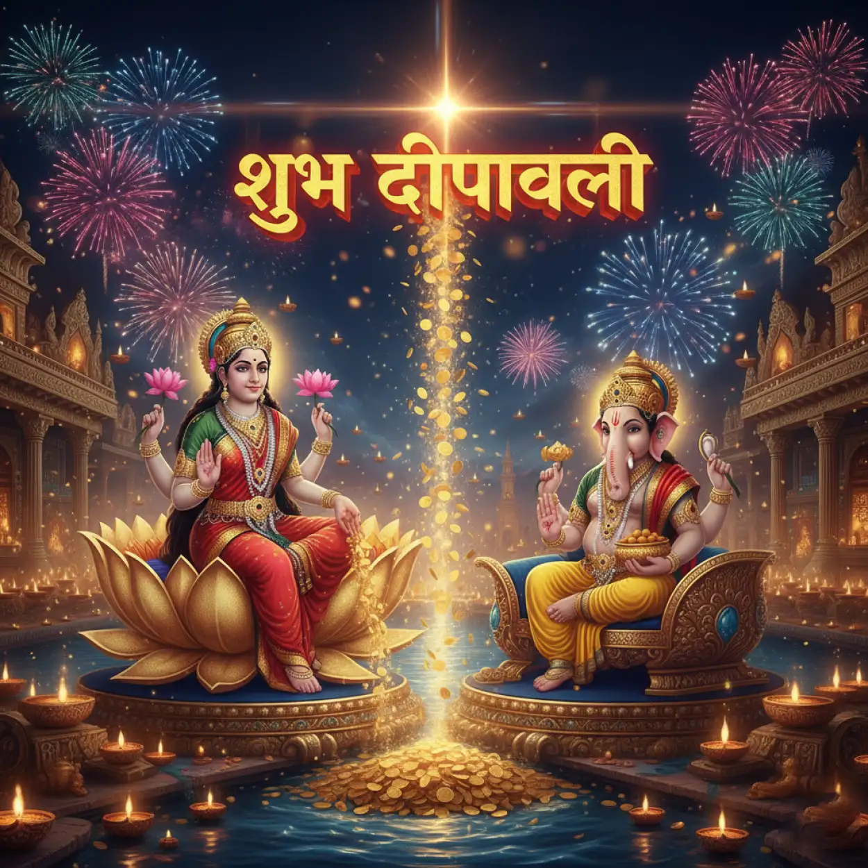 Happy Diwali Wishes Card With Lakshmi Ganesh Hd - Royalty Free Happy Diwali With Lakshmi Image | Pngmagic Free Download Happy Diwali Wishes Card With Lakshmi Ganesh Hd - High Quality Happy Diwali With Lakshmi Background