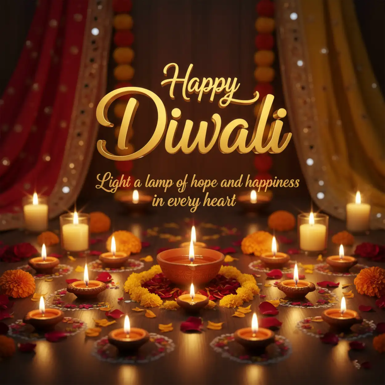 Free Download Happy Diwali Wishes With Beautiful Typography Quotes - High Quality Happy Diwali With Quotes Background