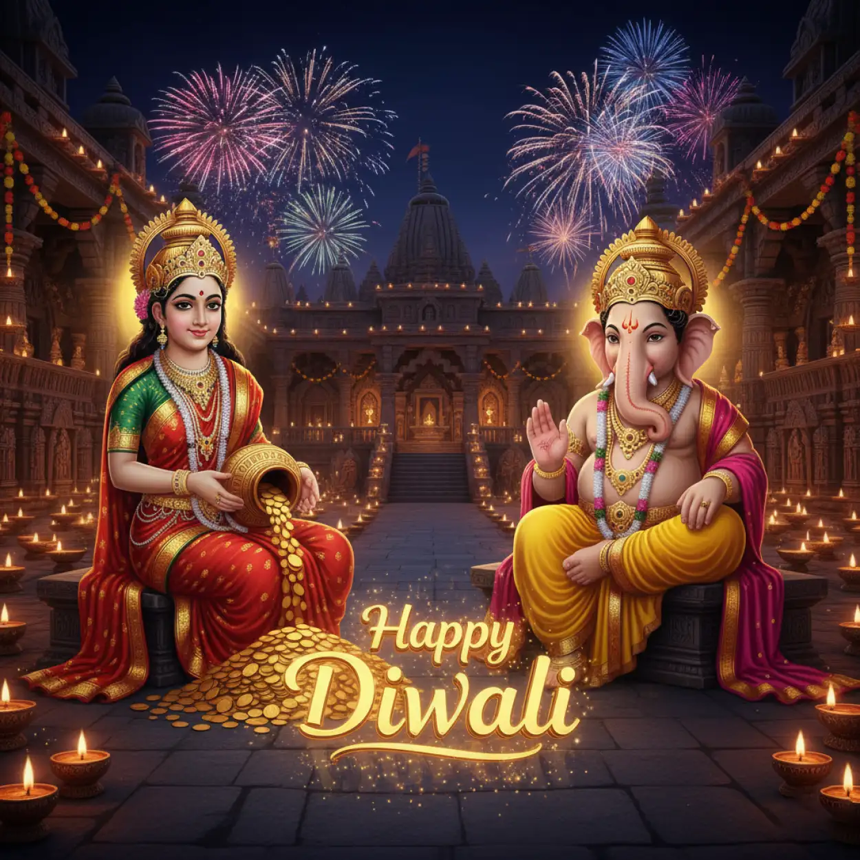 Happy Diwali Wishes With Lakshmi Ganesh Png - Royalty Free Happy Diwali With Lakshmi Image | Pngmagic Free Download Happy Diwali Wishes With Lakshmi Ganesh Png - High Quality Happy Diwali With Lakshmi PNG Image