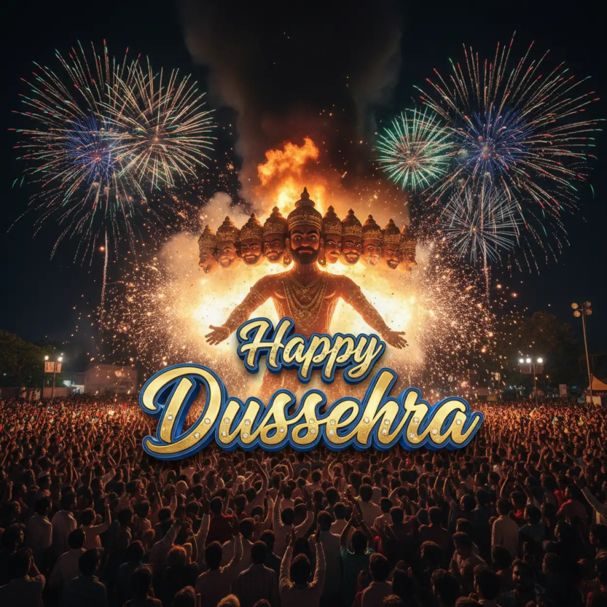 Free Download Happy Dussehra Decorative Banner Template - High Quality Happy Dussehra Image