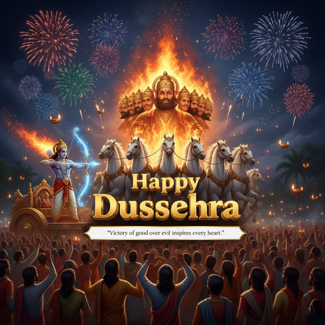 Free Download Happy Dussehra Festival Quotes With Images - High Quality Happy Dussehra With Quotes Background