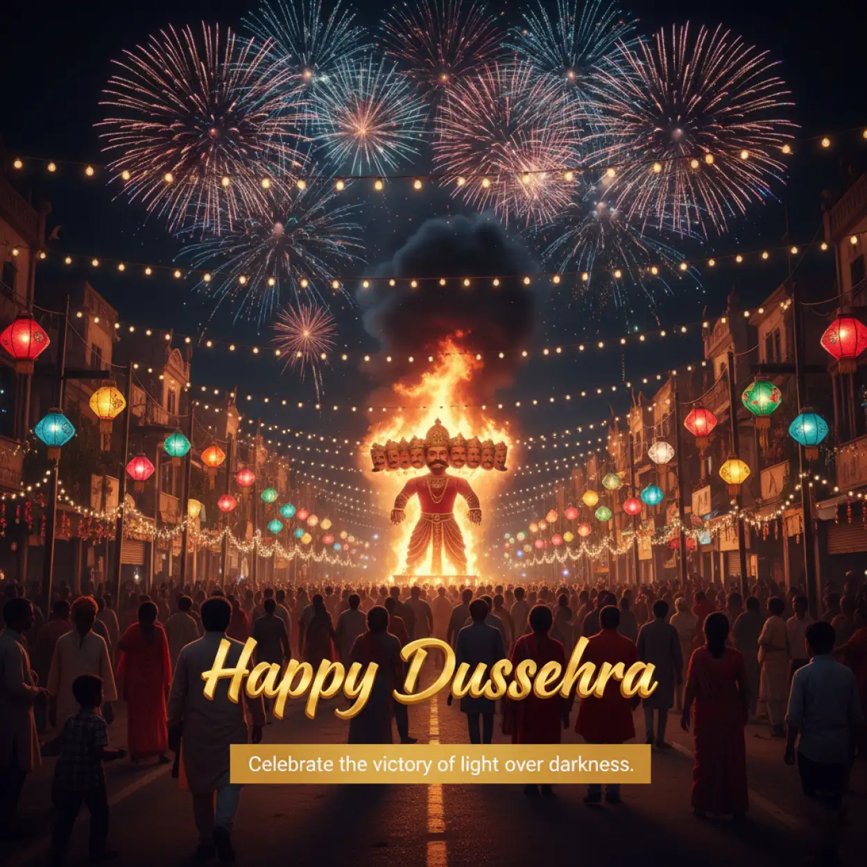 Free Download Happy Dussehra Quotes For Clients And Business - High Quality Happy Dussehra With Quotes Image