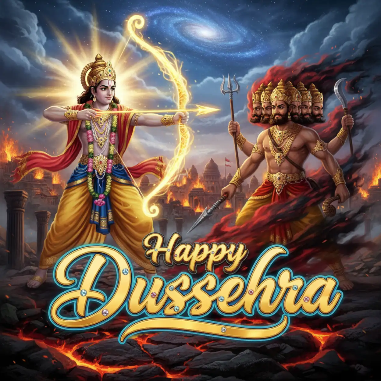 Free Download Happy Dussehra Slogan With Images Hd - High Quality Happy Dussehra Image