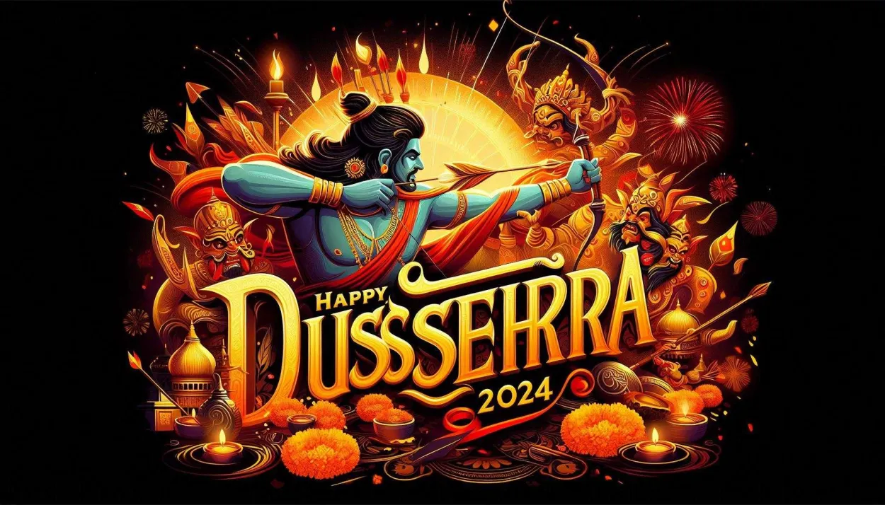 Happy Dussehra Wishes Images With Flowers And Diyas - Royalty Free Happy Dussehra Image | Pngmagic Free Download Happy Dussehra Wishes Images With Flowers And Diyas - High Quality Happy Dussehra Background
