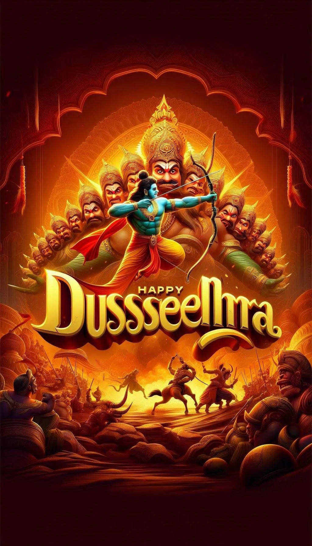 Free Download Happy Dussehra Wishes Images With Hd Quality - High Quality Happy Dussehra Background