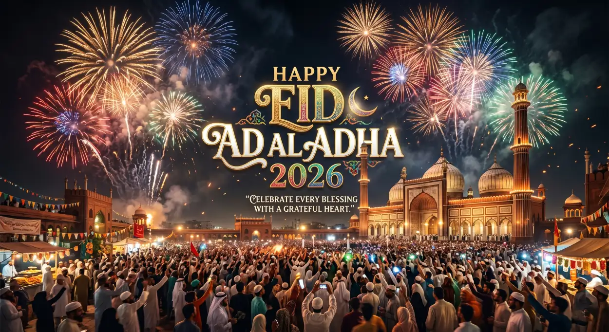 Free Download Happy Eid Al Adha Festival Quotes - High Quality Happy Eid Al Adha With Quotes Image