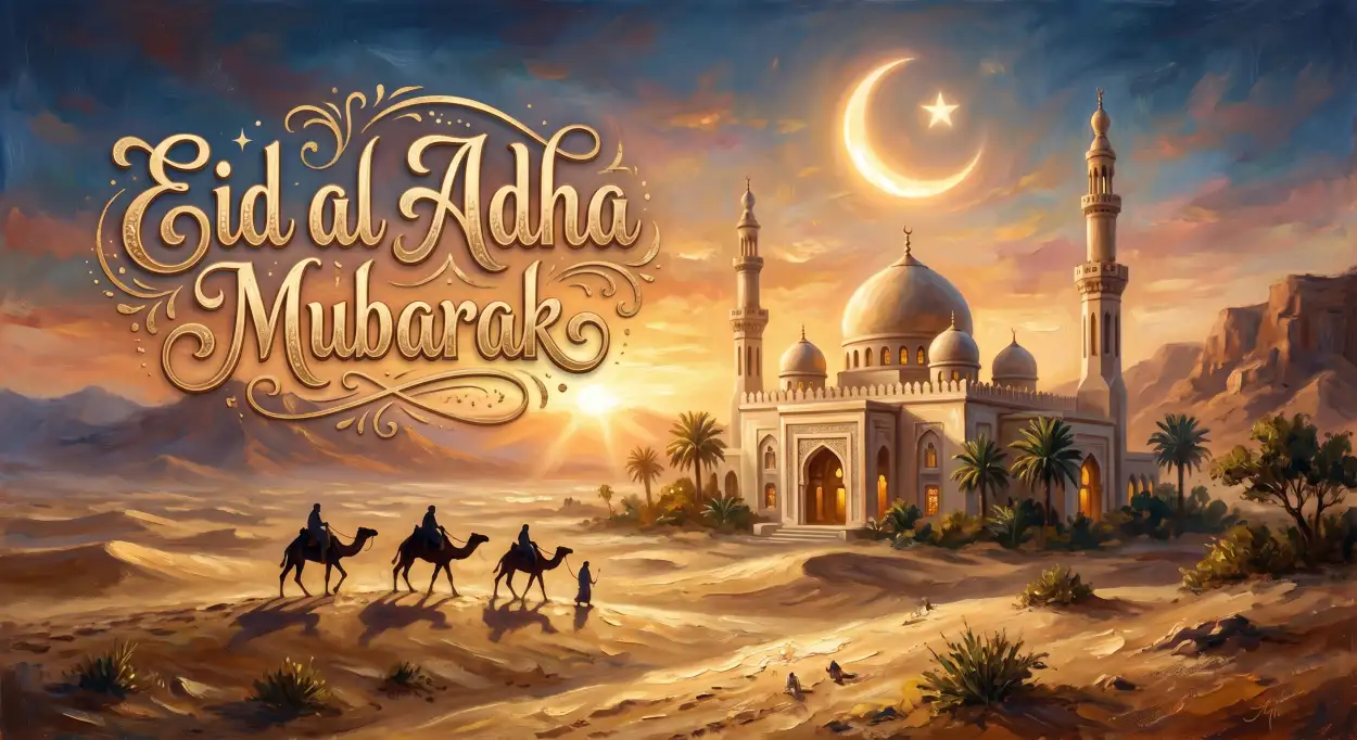 Free Download Happy Eid Al Adha Mubarak 2026 Hd Wallpaper Download - High Quality Eid Al Adha Mubarak 2026 Image