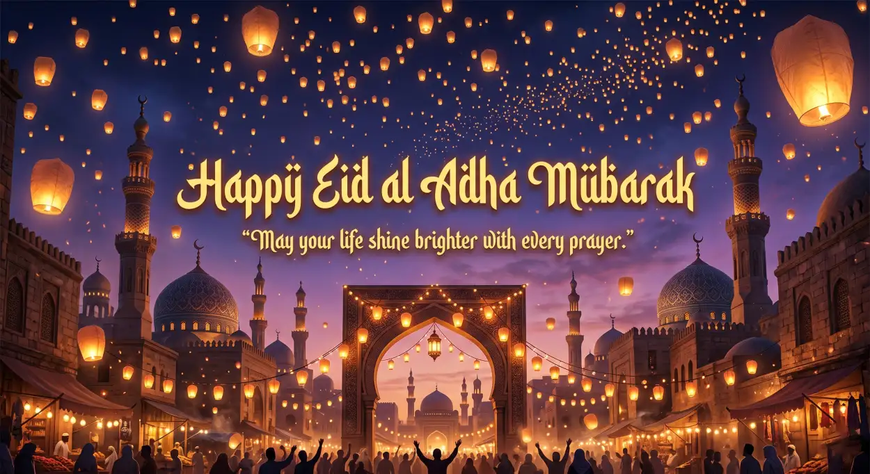 Free Download Happy Eid Al Adha Mubarak Quotes Images - High Quality Happy Eid Al Adha With Quotes Image