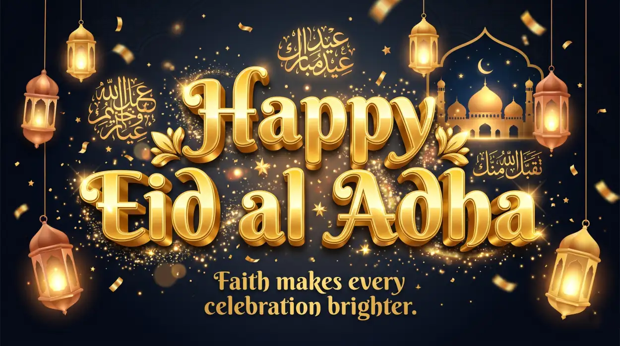 Free Download Happy Eid Al Adha Quotes For Banner Design - High Quality Happy Eid Al Adha With Quotes Image