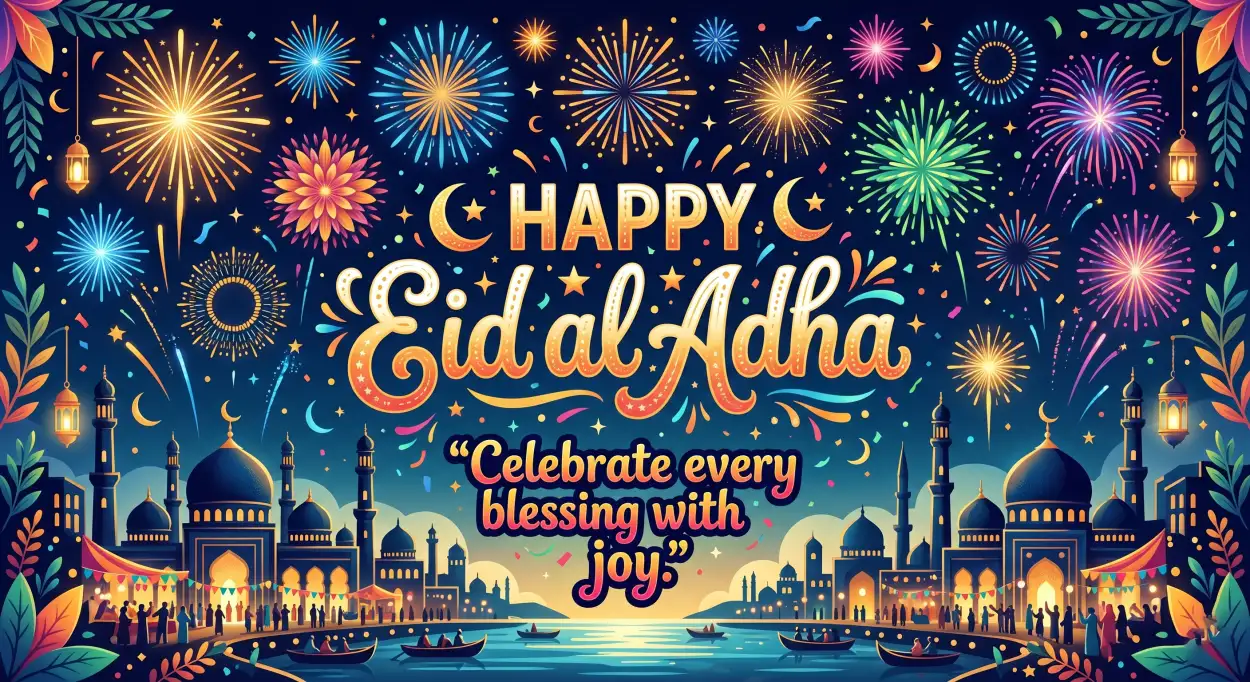 Free Download Happy Eid Al Adha Quotes For Eid Celebration - High Quality Happy Eid Al Adha With Quotes Image