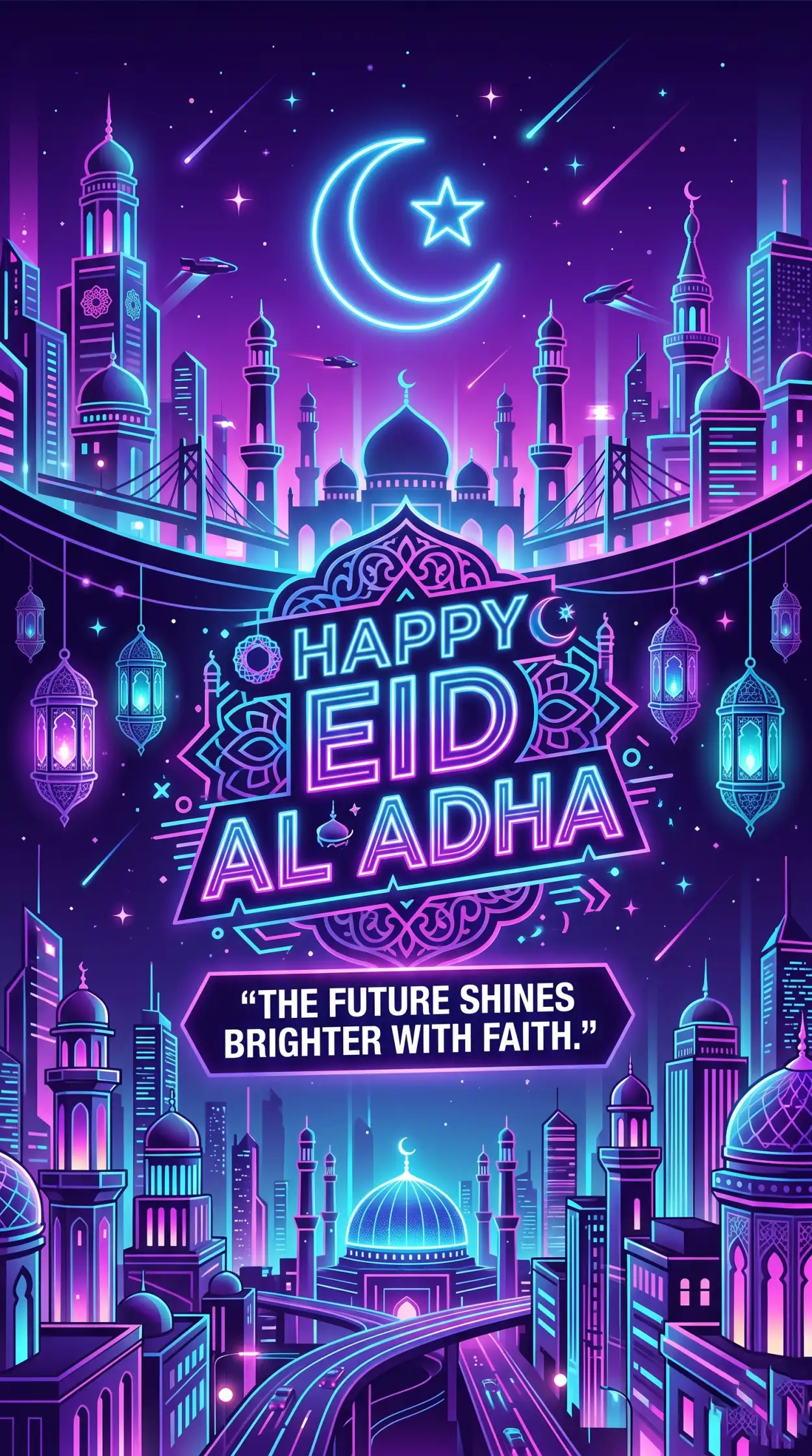 Free Download Happy Eid Al Adha Quotes With Elegant Typography - High Quality Happy Eid Al Adha With Quotes Image