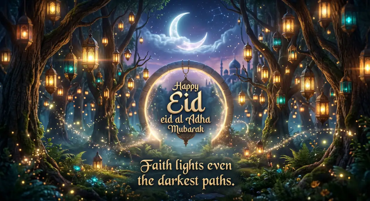 Free Download Happy Eid Al Adha Quotes With Islamic Art - High Quality Happy Eid Al Adha With Quotes Image