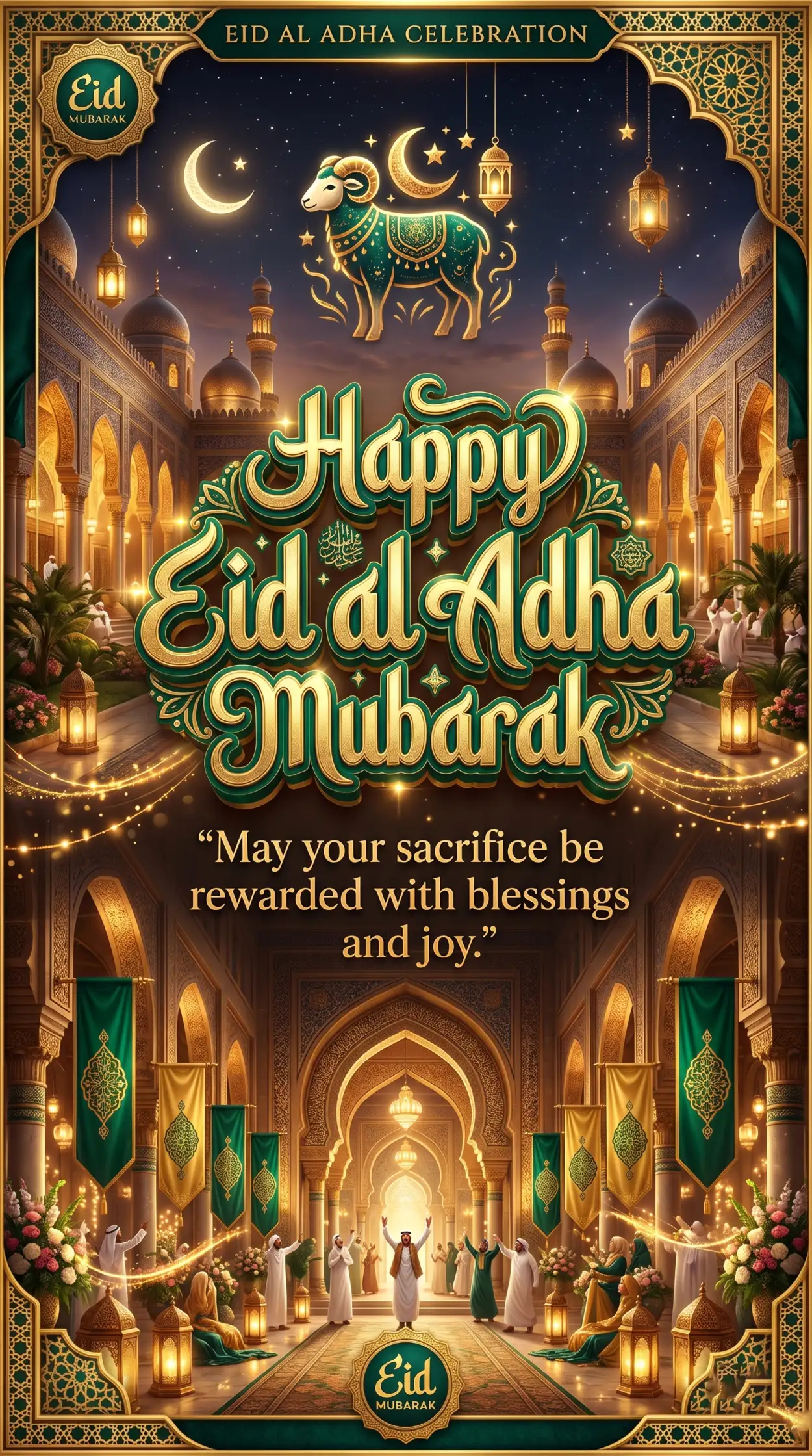 Free Download Happy Eid Al Adha Quotes With Sacrifice Message - High Quality Happy Eid Al Adha With Quotes Image