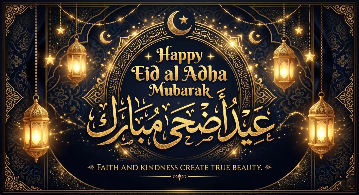 Free Download Happy Eid Al Adha Wishes With Beautiful Quotes - High Quality Happy Eid Al Adha With Quotes Image