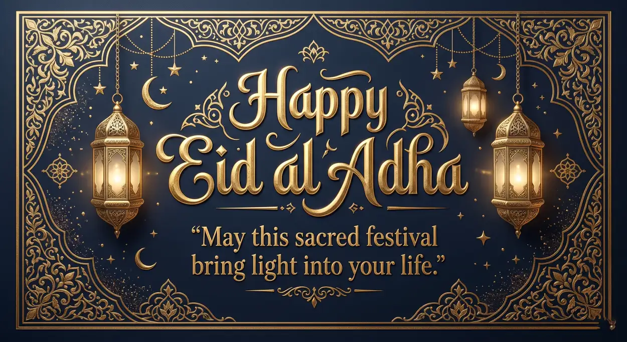 Free Download Happy Eid Al Adha Wishes With Spiritual Quotes - High Quality Happy Eid Al Adha With Quotes Image