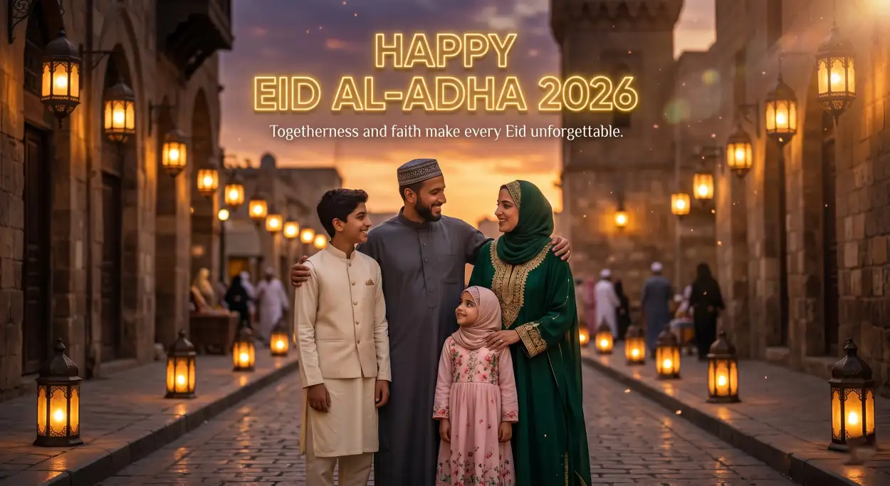 Free Download Happy Eid Al Adha With Quotes 2026 - High Quality Happy Eid Al Adha With Quotes Image