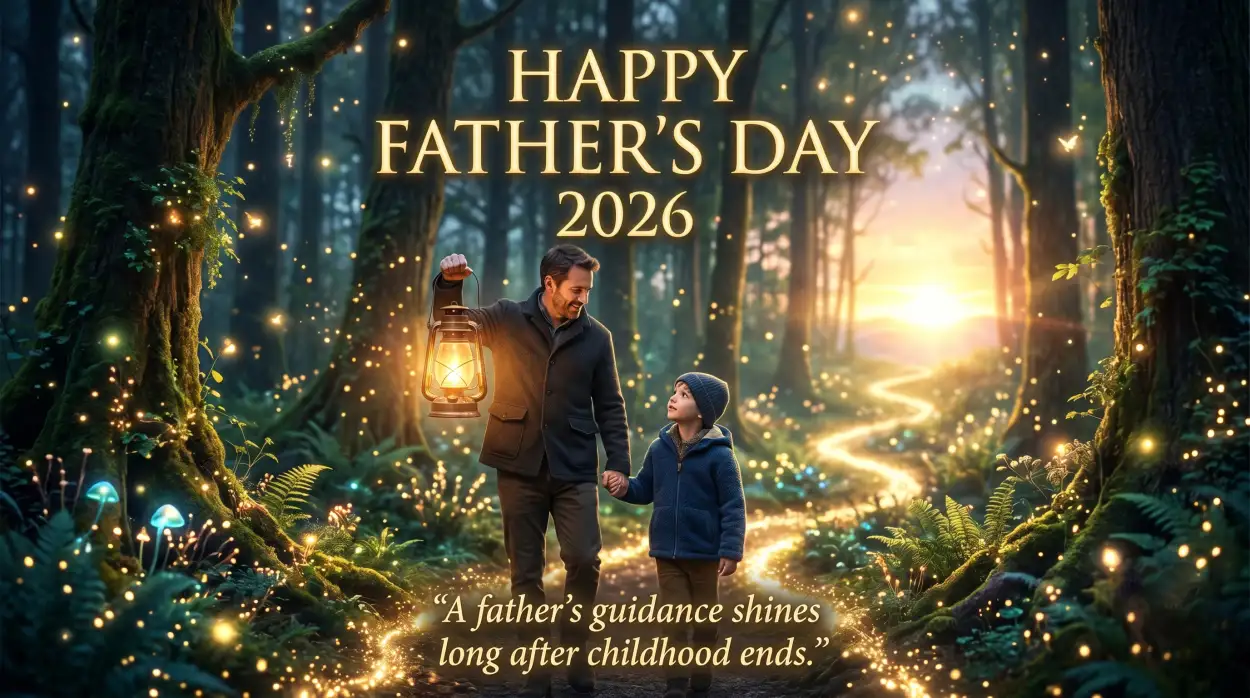 Free Download Happy Fathers Day 2026 Emotional Greeting Card - High Quality Happy Fathers Day 2026 Image
