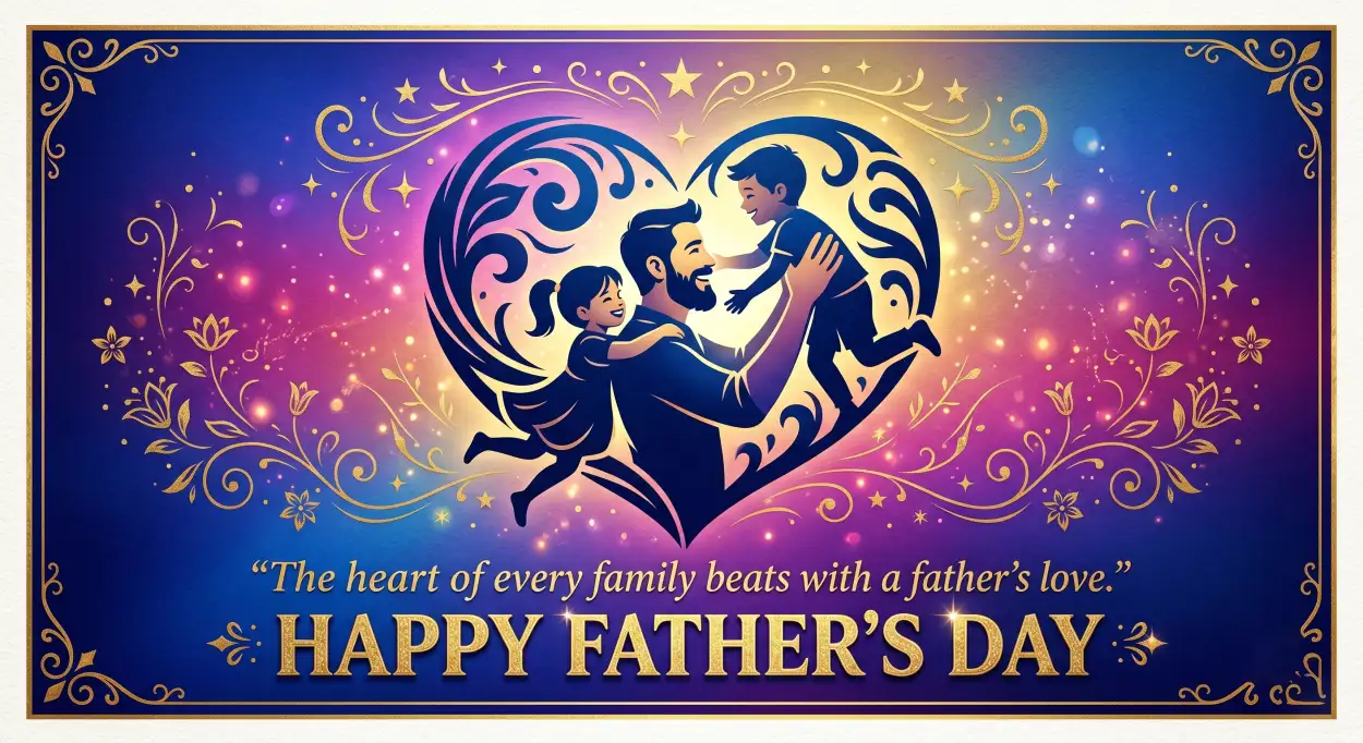 Free Download Happy Fathers Day 2026 Typography Png - High Quality Happy Fathers Day 2026 Transparent PNG