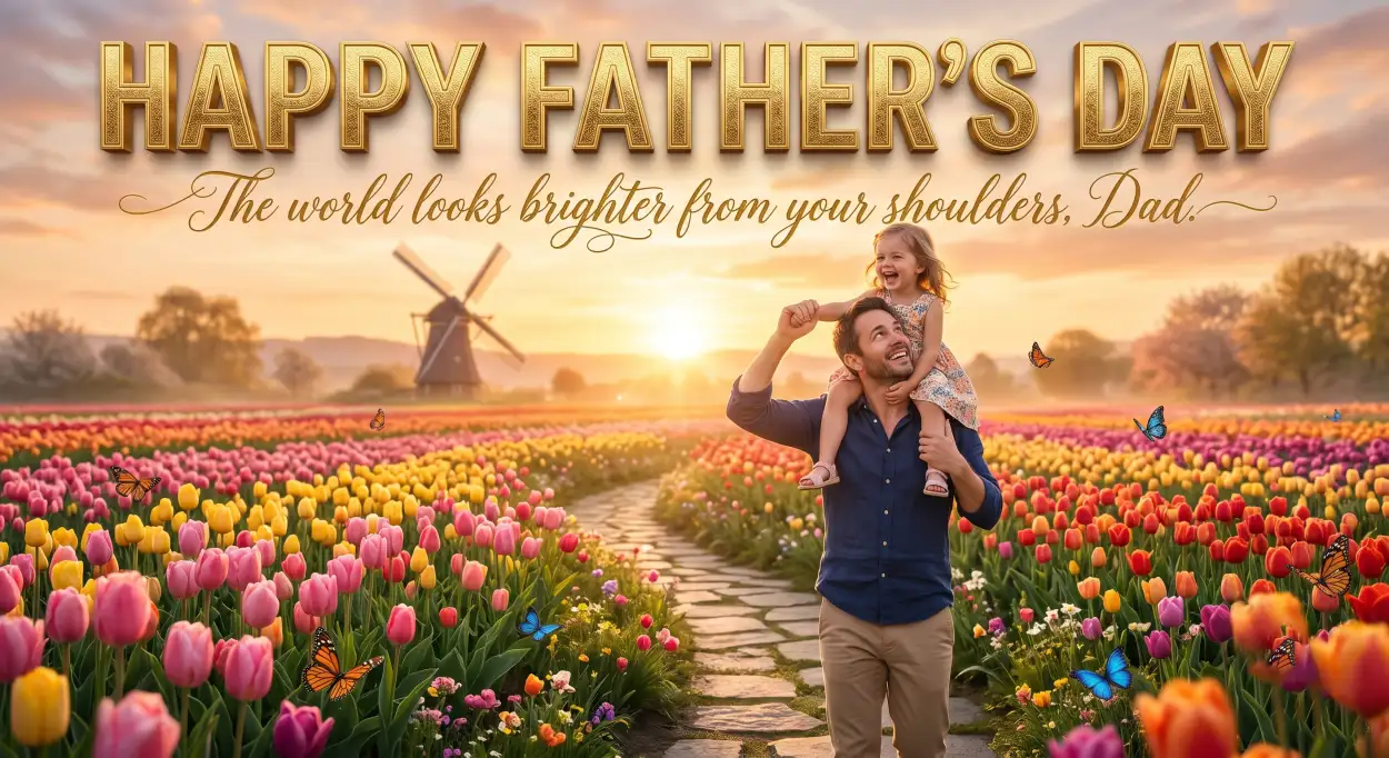 Free Download Happy Fathers Day Greeting Card For Social Media Sharing - High Quality Happy Fathers Day Greeting Card Image