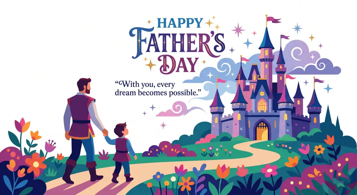 Free Download Happy Fathers Day Greeting Card With Message - High Quality Happy Fathers Day Greeting Card Image