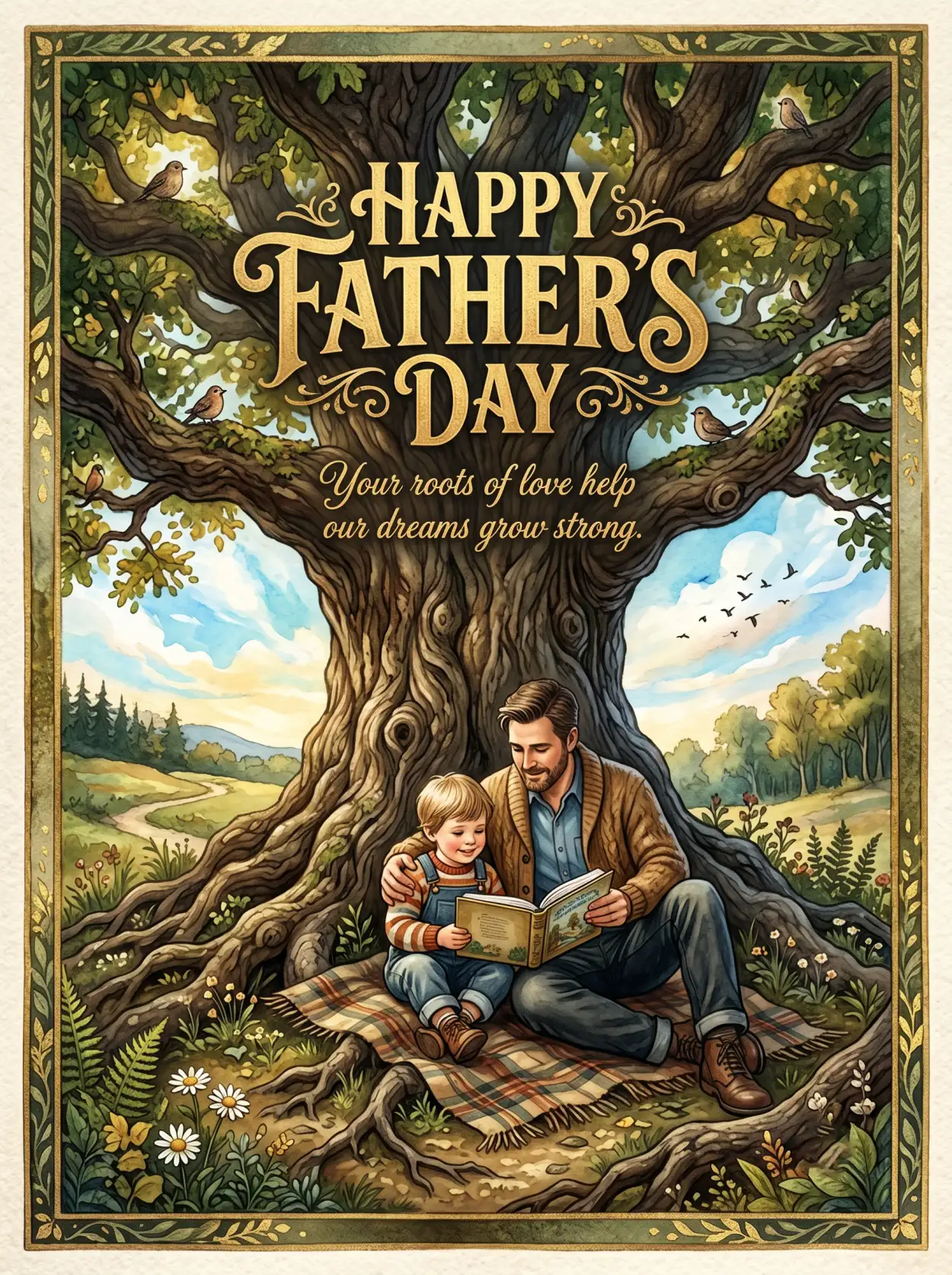 Free Download Happy Fathers Day Greeting Card - High Quality Happy Fathers Day Greeting Card Image