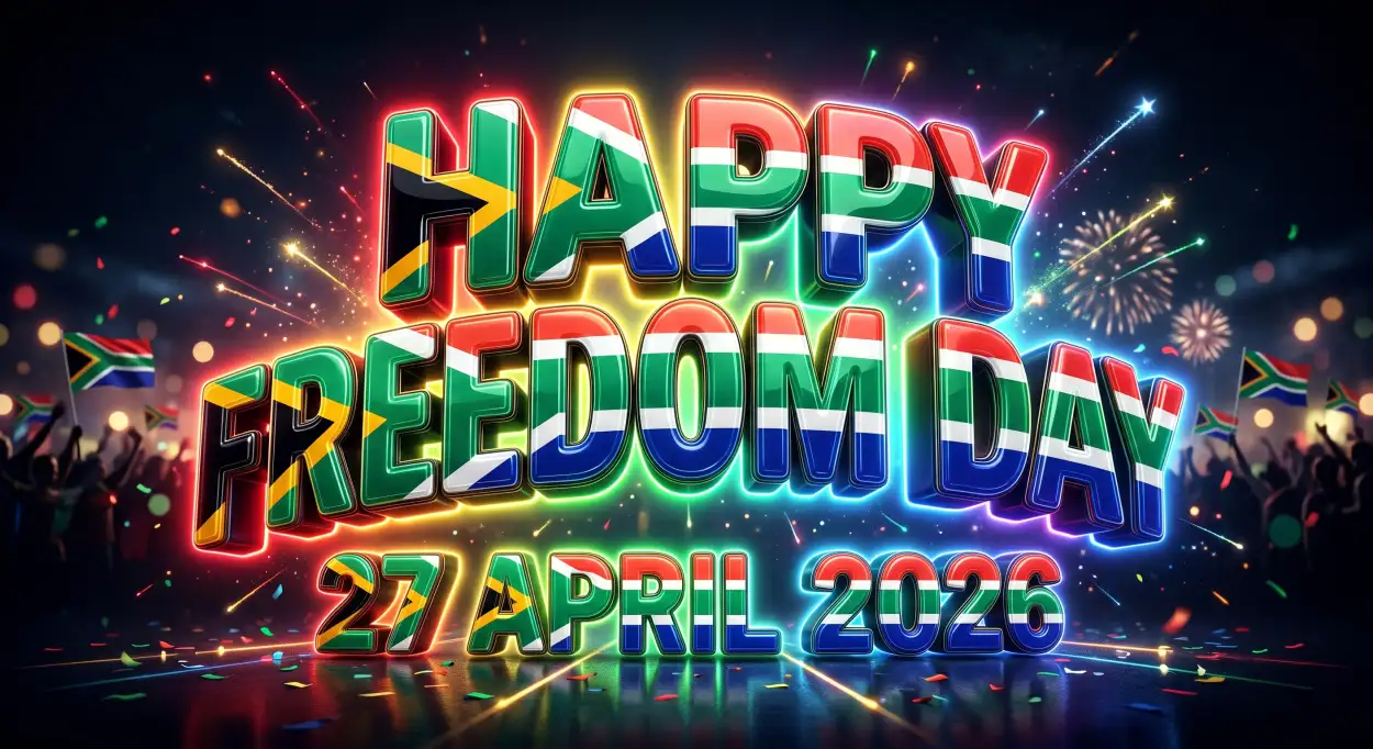 Free Download Happy Freedom Day South Africa Png Images Captions Text 2026 - High Quality Happy Freedom Day South Africa Wishes 2026 Transparent PNG