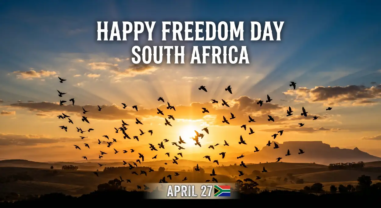 Free Download Happy Freedom Day South Africa Poster Design Captions 2026 - High Quality Happy Freedom Day South Africa Wishes 2026 Image