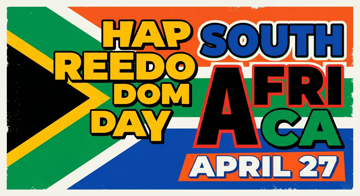 Free Download Happy Freedom Day South Africa Poster Slogans Text 2026 - High Quality Happy Freedom Day South Africa Wishes 2026 Image