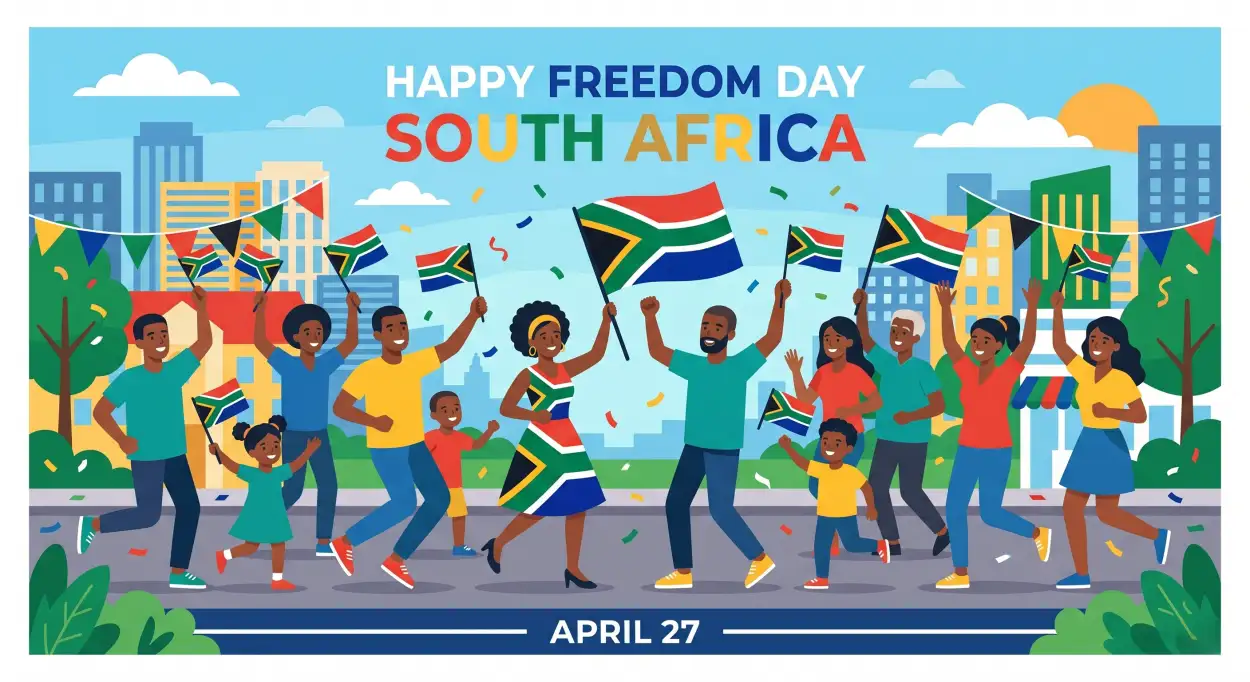 Free Download Happy Freedom Day South Africa Social Media Captions 2026 - High Quality Happy Freedom Day South Africa Wishes 2026 Image
