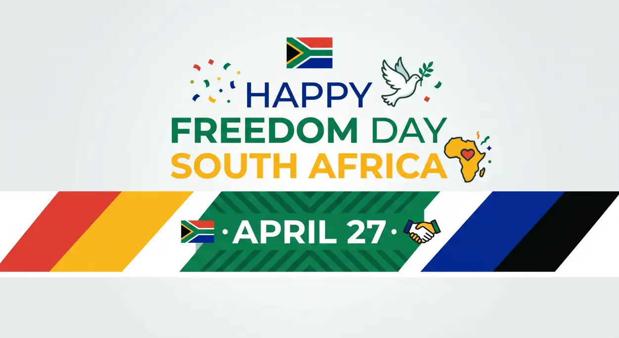 Free Download Happy Freedom Day South Africa Status Quotes Captions 2026 - High Quality Happy Freedom Day South Africa Wishes 2026 Image