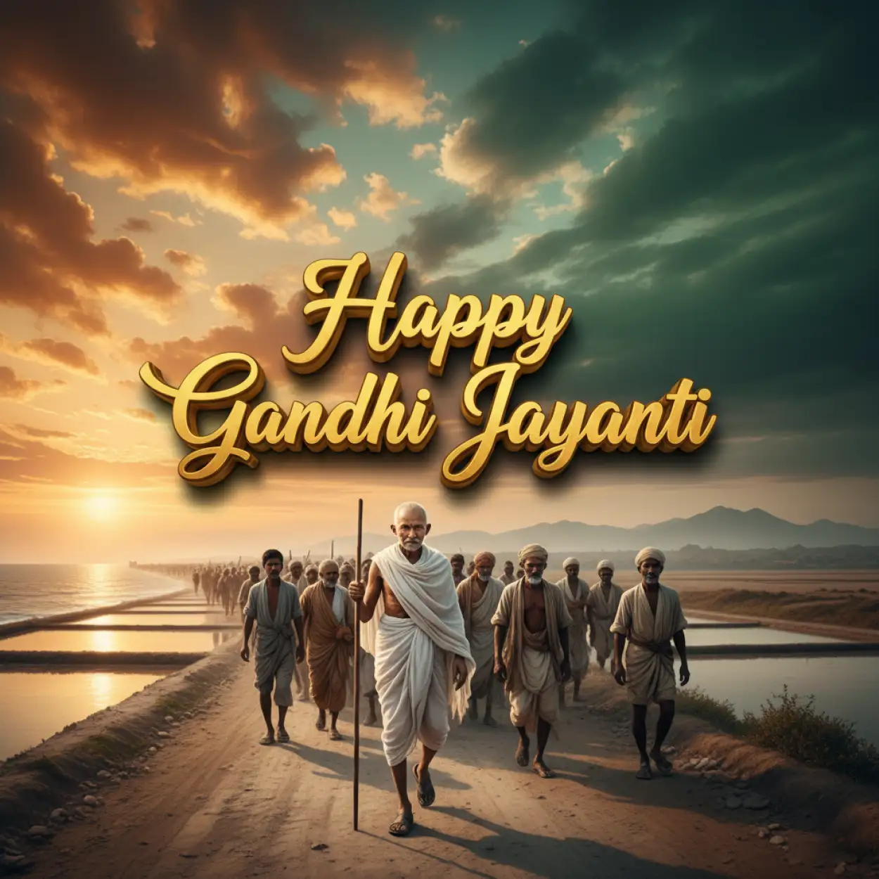 Free Download Happy Gandhi Jayanti 2025 Banner Templates - High Quality Happy Gandhi Jayanti Image