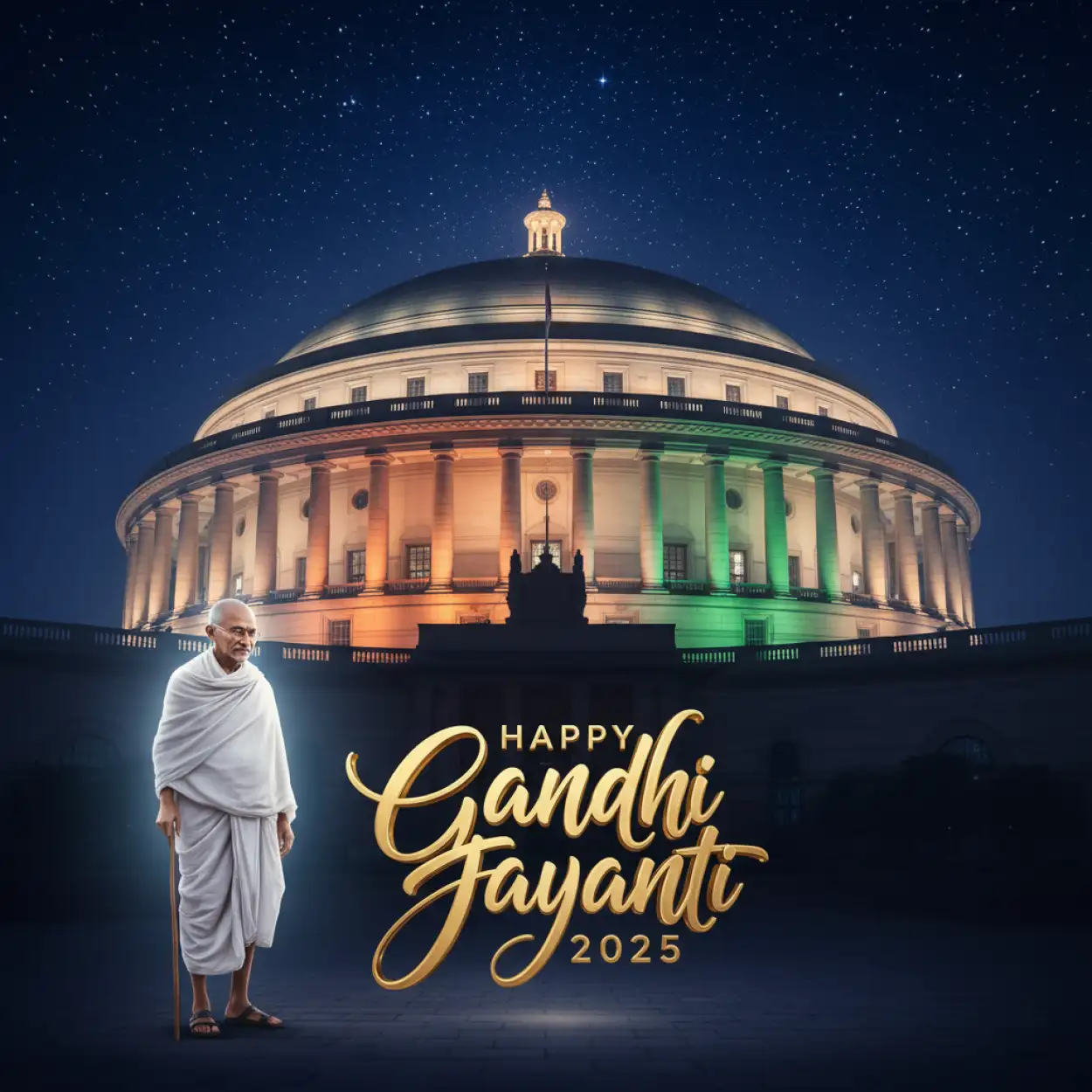 Free Download Happy Gandhi Jayanti 2025 GIF Download - High Quality Happy Gandhi Jayanti 2025 Background