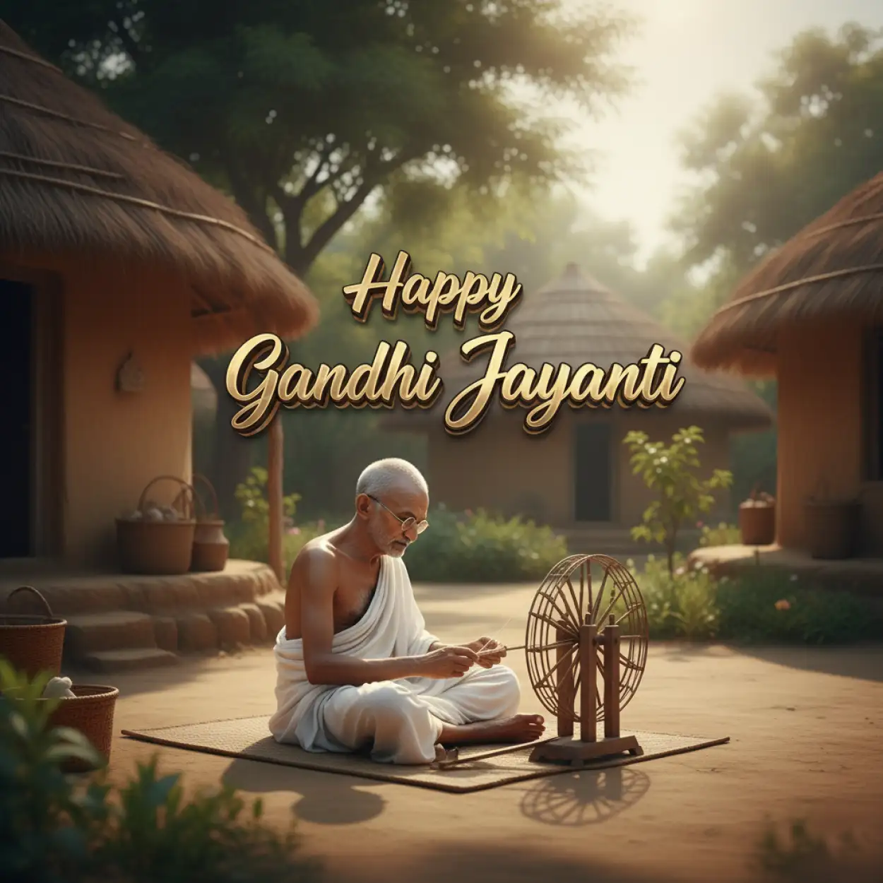 Free Download Happy Gandhi Jayanti Poster In Hindi - High Quality Happy Gandhi Jayanti Background