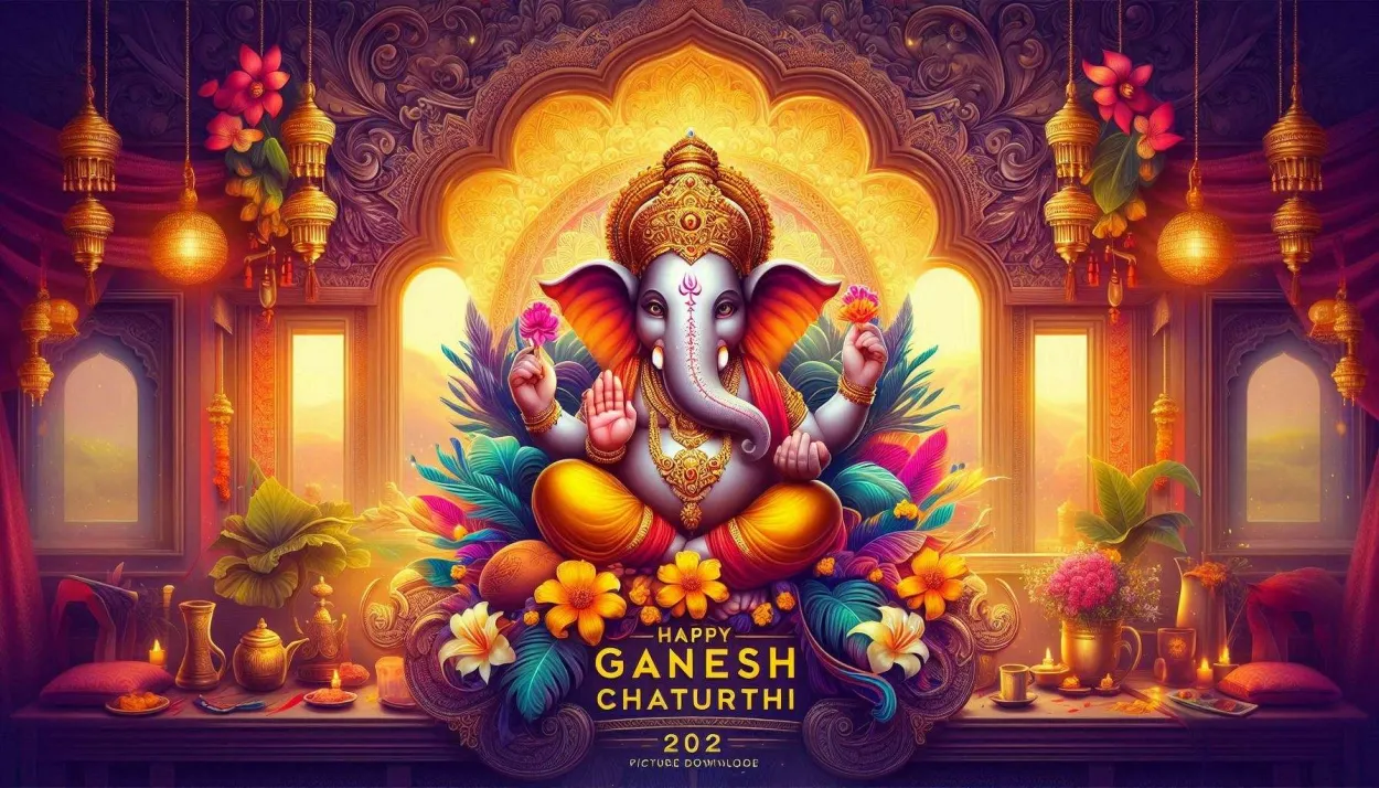 Free Download Happy Ganesh Chaturthi 2024 Festival Invitation Cards - High Quality Happy Ganesh Chaturthi Image
