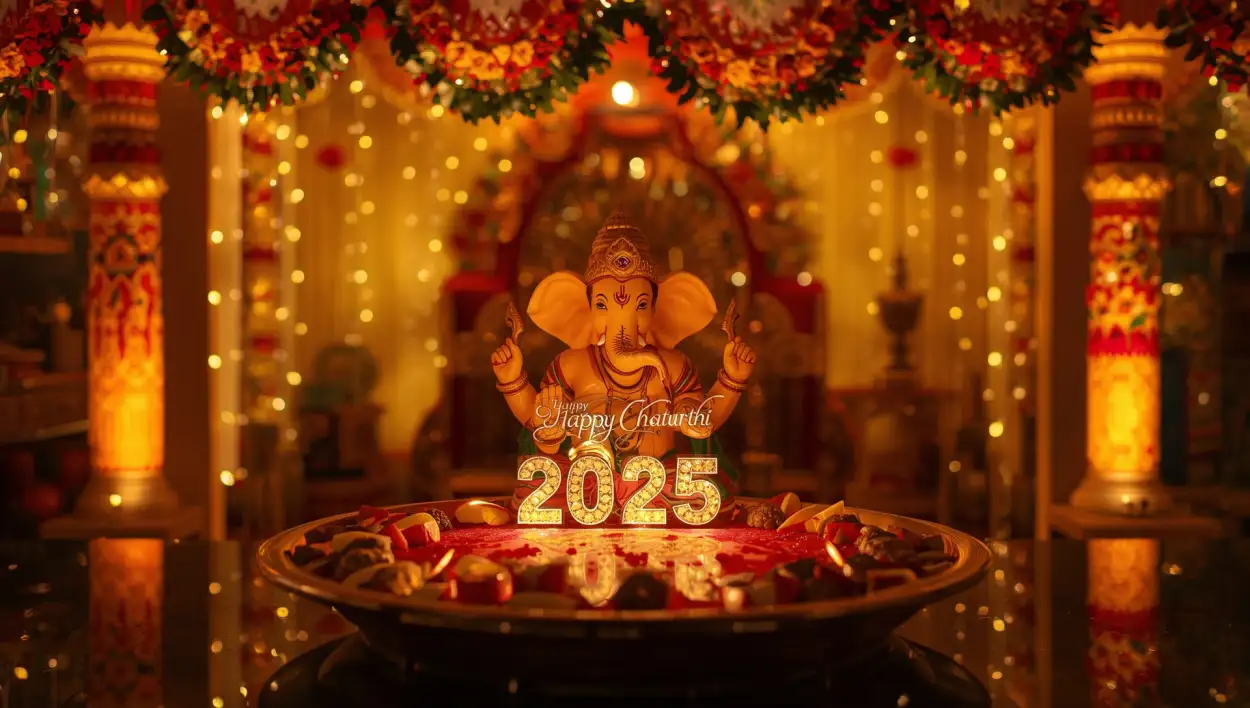 Free Download Happy Ganesh Chaturthi 2025 Motivational Quotes - High Quality Happy Ganesh Chaturthi 2025 Background