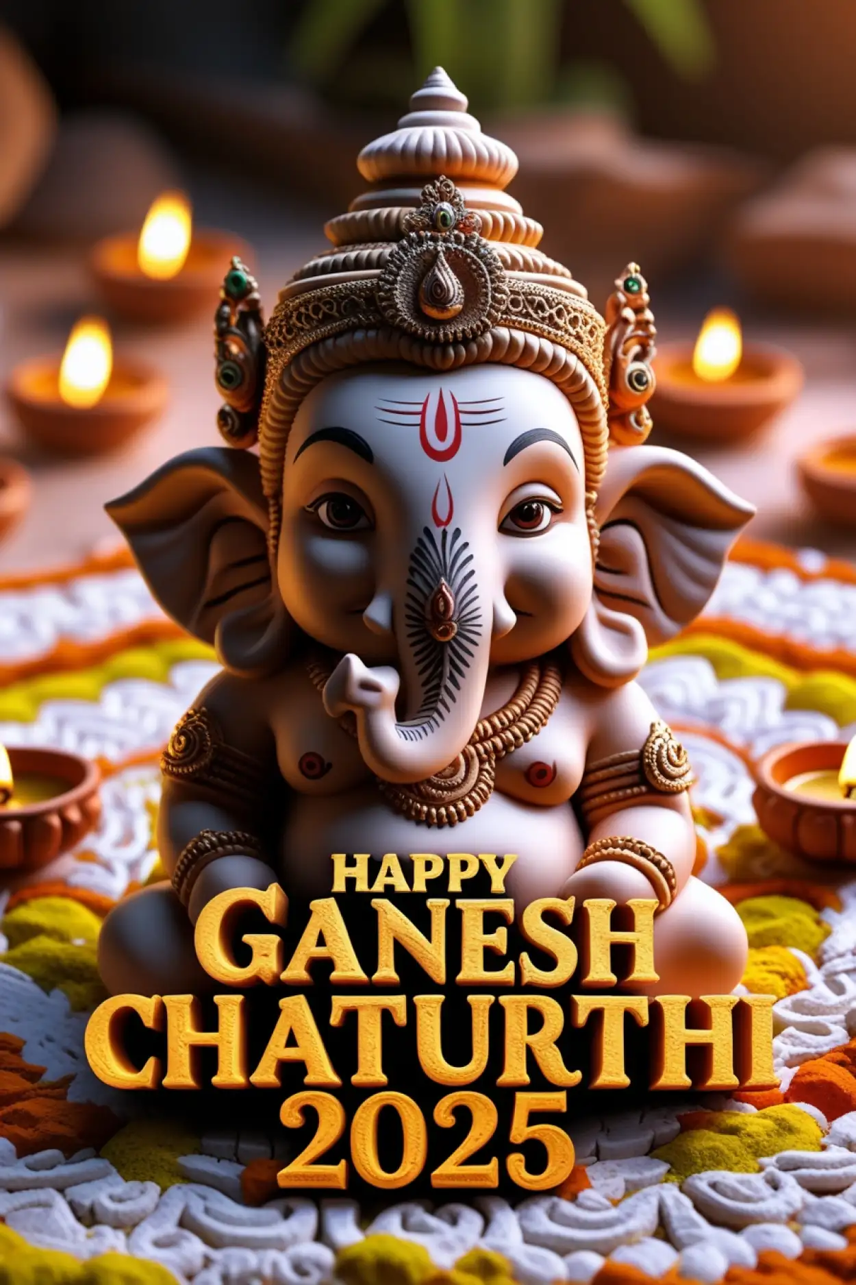 Free Download Happy Ganesh Chaturthi 2025 Transparent Background Images - High Quality Happy Ganesh Chaturthi 2025 Background