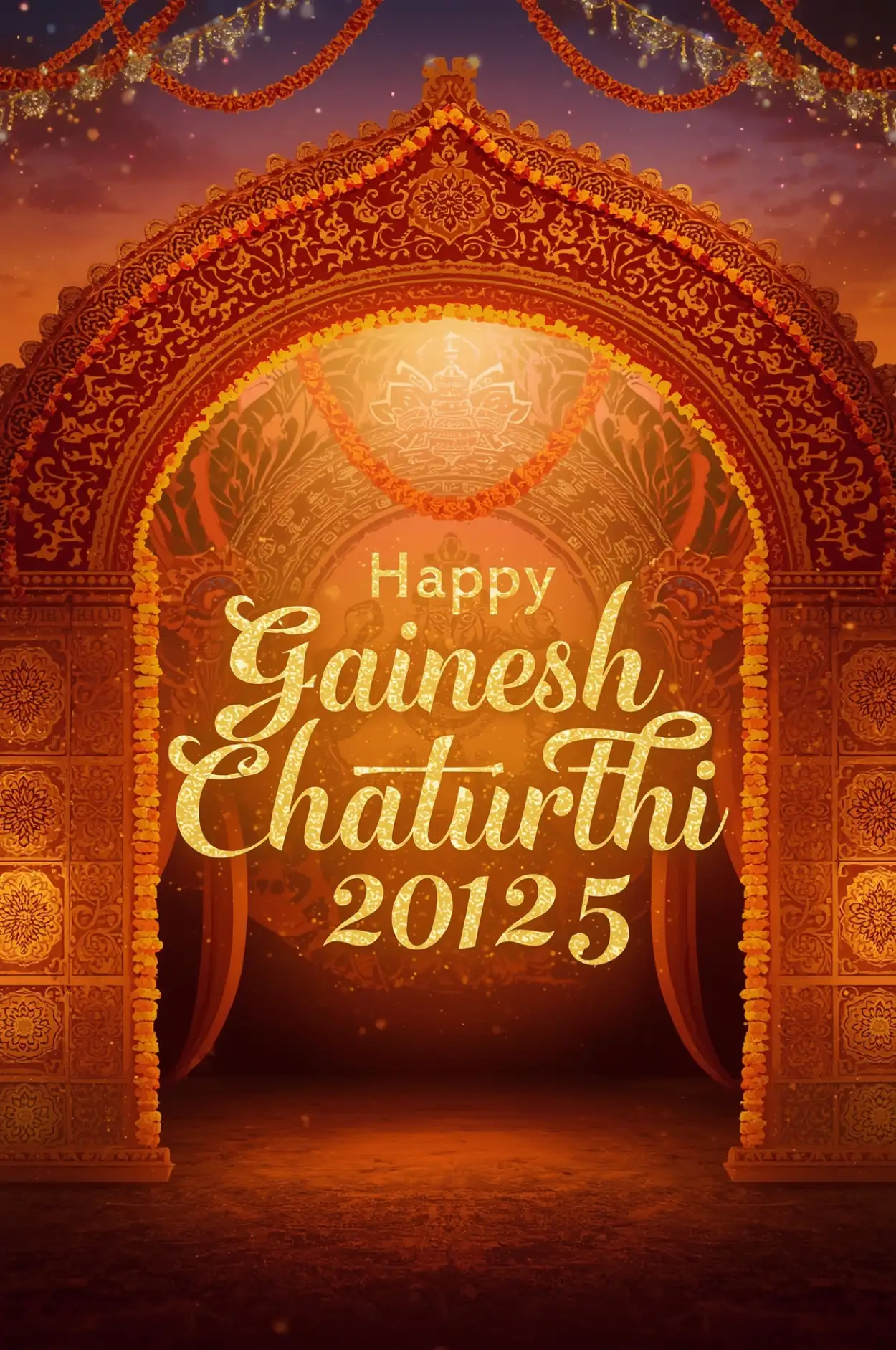 Free Download Happy Ganesh Chaturthi 2025 Wishes In Marathi - High Quality Happy Ganesh Chaturthi 2025 Background