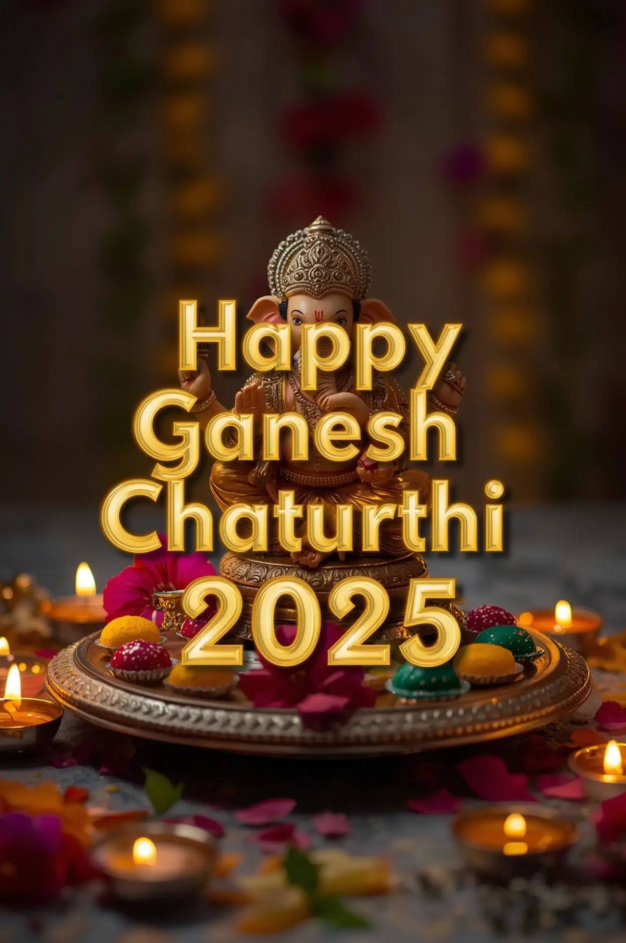 Free Download Happy Ganesh Chaturthi 2025 Wishes - High Quality Happy Ganesh Chaturthi 2025 Background