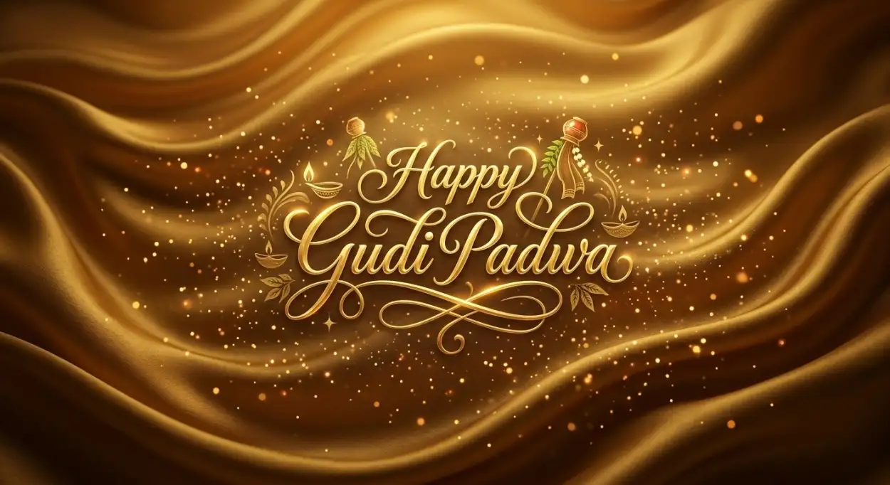 Free Download Happy Gudi Padwa Wishes Festive Greeting Design - High Quality Happy Gudi Padwa Wishes Image