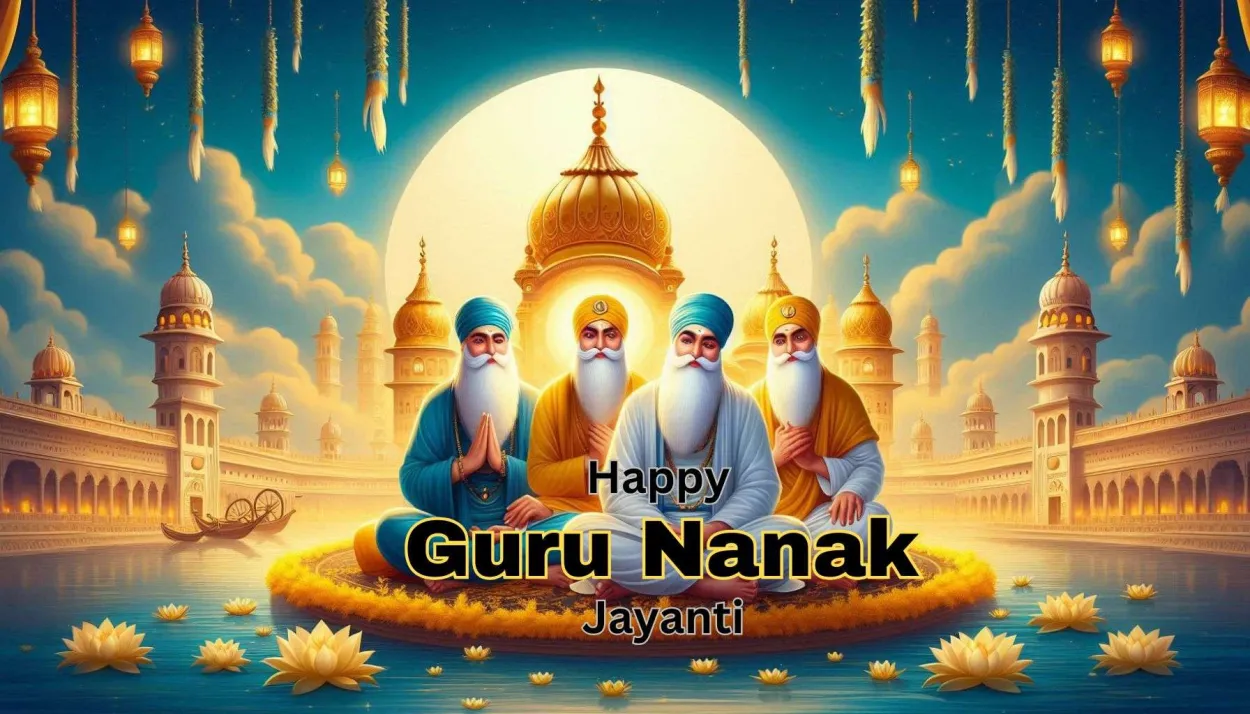 Free Download Happy Guru Nanak Jayanti 2024 Wishes Images - High Quality Guru Nanak Jayanti Background