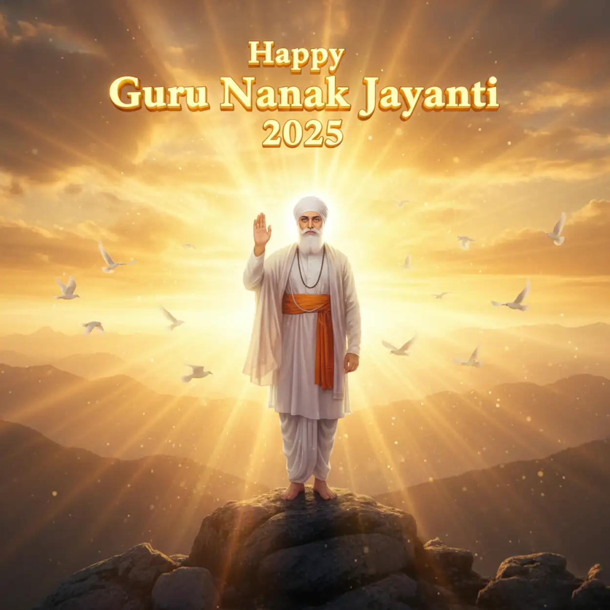 Free Download Happy Guru Nanak Jayanti 2025 Wishes In Hindi Text - High Quality Happy Guru Nanak Jayanti 2025 Background