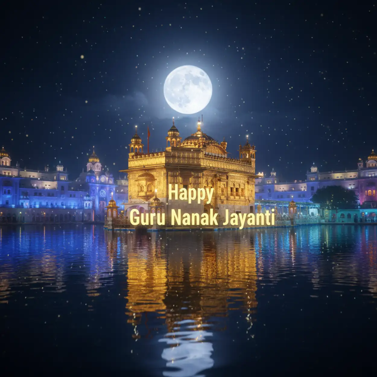 Free Download Happy Guru Nanak Jayanti Golden Temple Background Png - High Quality Happy Guru Nanak Jayanti Transparent PNG