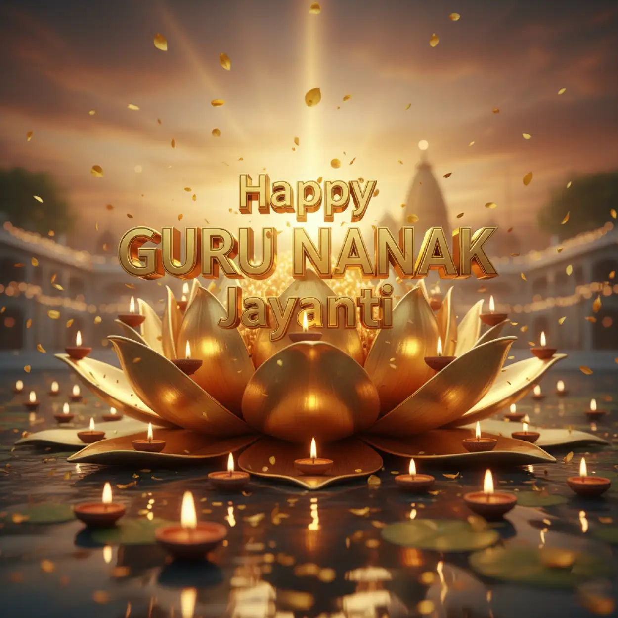 Free Download Happy Guru Nanak Jayanti Poster Background Template - High Quality Happy Guru Nanak Jayanti Background
