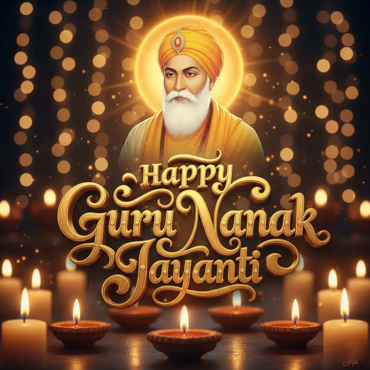 Free Download Happy Guru Nanak Jayanti Wishes With Guru Nanak Photo - High Quality Happy Guru Nanak Jayanti Image