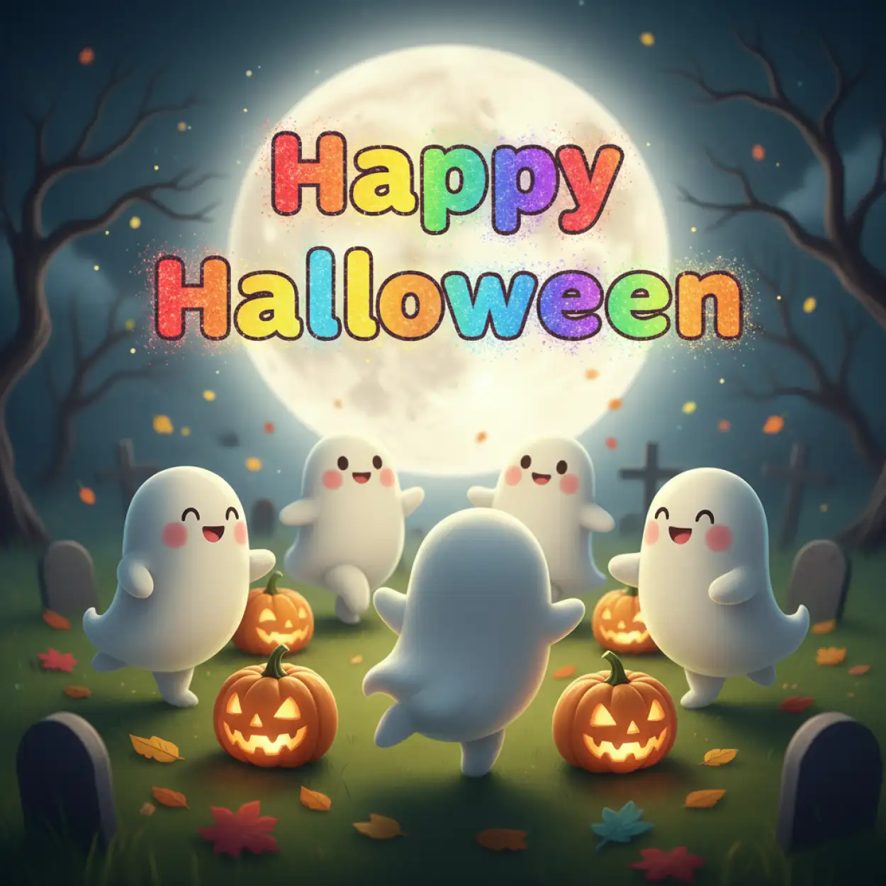 Free Download Happy Halloween 2025 Spooky Calligraphy Text - High Quality Happy Halloween 2025 Background