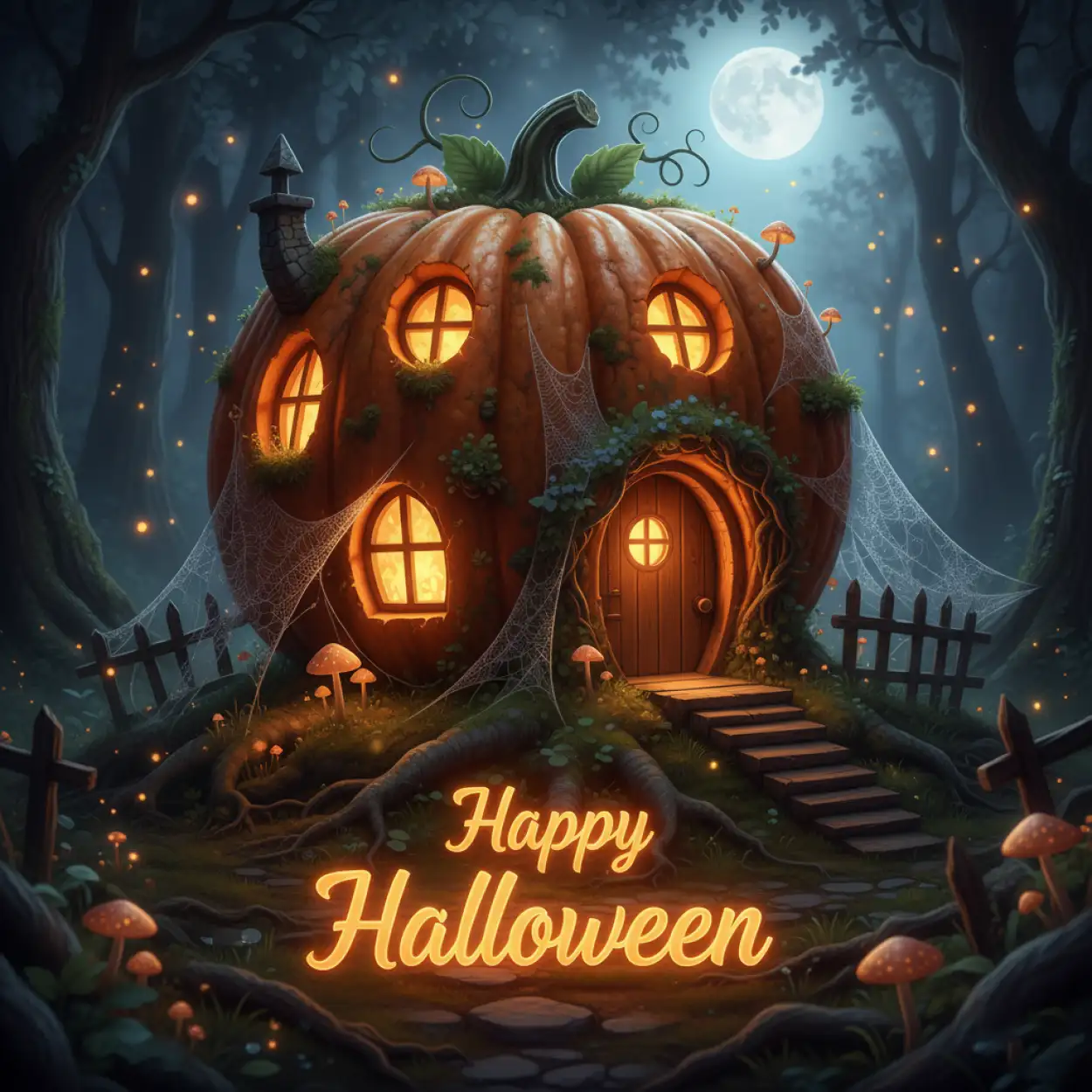 Free Download Happy Halloween Scary Pumpkin Illustration - High Quality Happy Halloween Image